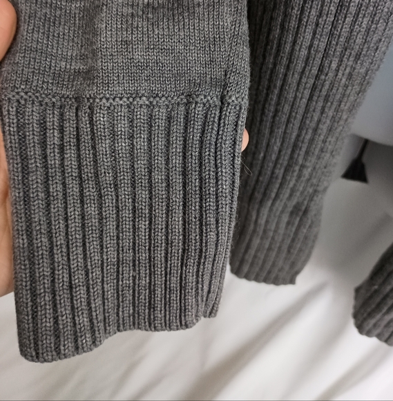 ANN TAYLOR Coatigan Office L Gray Women's Open Front Cardigan Duster Sweater - Picture 5 of 8